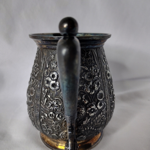 19th-Century Reed & Barton (SP) High Relief Victorian Pitcher - Picture 4 of 10